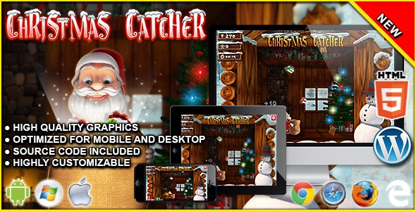 Xmas Catcher – HTML5 Arcade Game