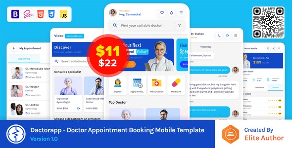 Dactorapp – Doctor Appointment Booking Mobile Template