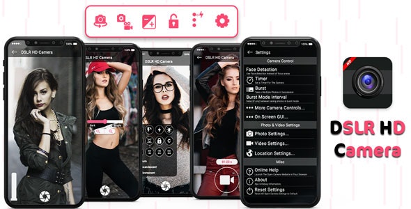 DSLR HD Camera : 4K HD Ultra Camera – Android App + Admob + Facebook Integration