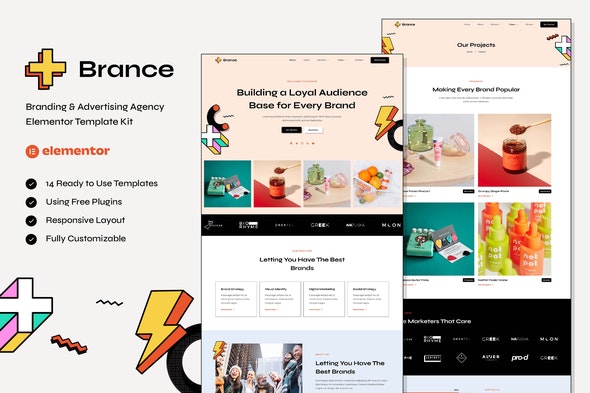 Brance – Branding  Advertising Agency Elementor Template Kit