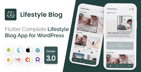 Mighty Lifestyle – Flutter 3.0 blog app for Lifestyle with WordPress backend