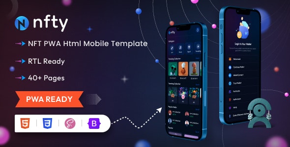 NFT Marketplace HTML PWA Mobile Template