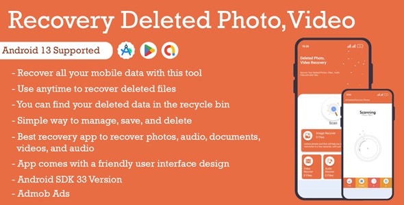 Recovery Deleted Photo,Videos – Restore All Deleted Files – Deleted Data Recovery Tool App