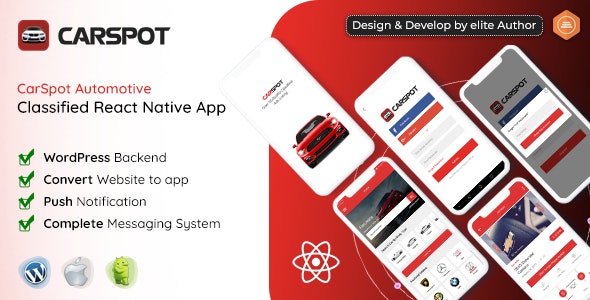 CarSpot – Dealership Classified React Native App 1.9.4