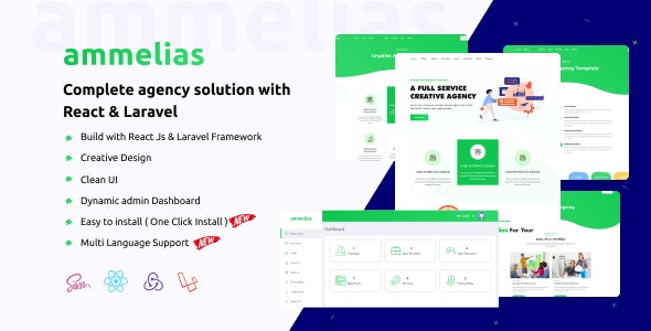 Ammelias – Laravel React Agency CMS