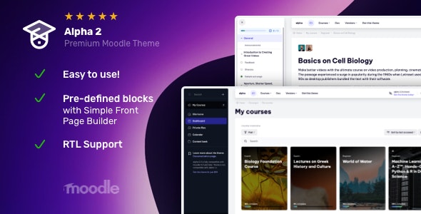 Alpha | Responsive Premium Theme for Moodle 2.5.13