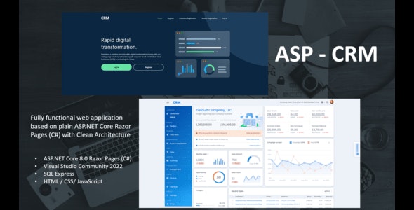 ASP CRM – ASP.NET Core 8.0 Razor Pages – C#