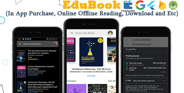 Edu Ebook – Flutter Ebook App + Admin Panel