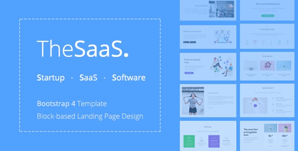 TheSaaS – Responsive Bootstrap SaaS, Startup  WebApp Template