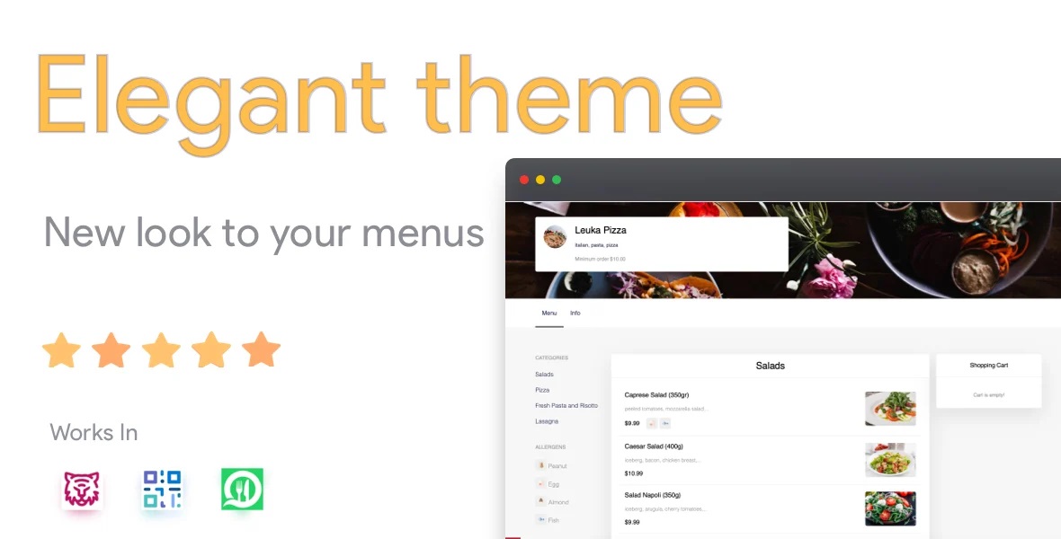 article Elegant theme for FoodTiger, QR SaaS, and WhatsApp Food [Mobidonia ]