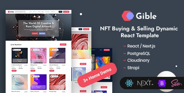 Gible – React Next NFT Marketplace Template