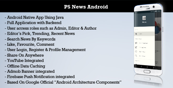 PSNews (Multipurpose Android News Application With Google Material Design)