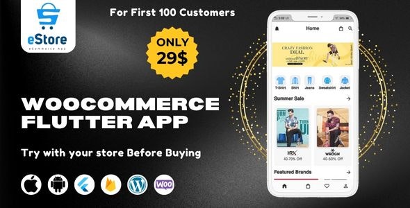 eStore – Build a Flutter eCommerce Mobile App for Android and iOS from WordPress WooCommerce Store