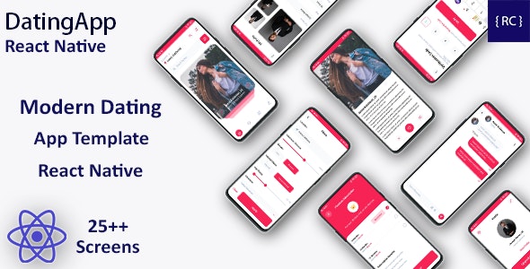 Online Dating and Chatting App Template | Swipe, Chatting | Modern Dating app | React Native | Match