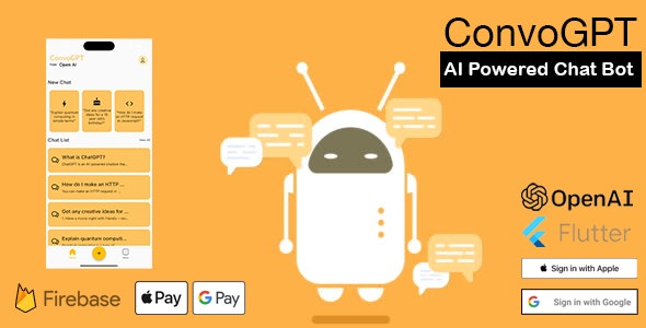 ConvoGPT – Flutter ChatGPT Mobile App 1.0.1