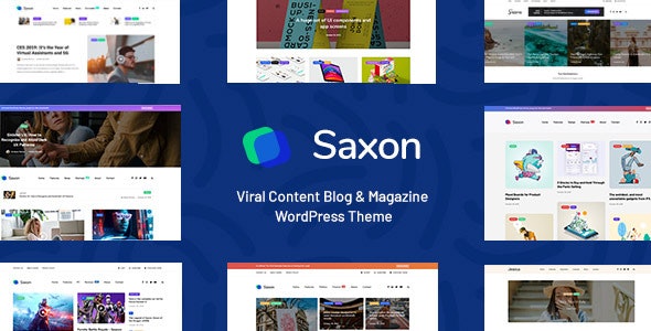 Saxon – Viral Content Blog  Magazine Marketing WordPress Theme