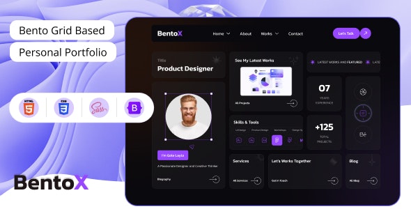 Bentox – Personal Portfolio HTML Templates