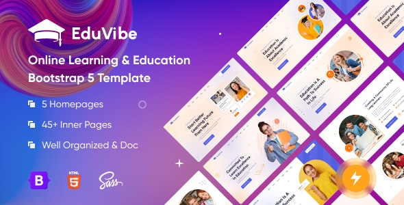 EduVibe – Education HTML Template Using Bootstrap 5