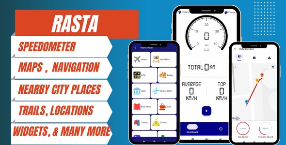 RASTA – Navigations, Speedometers, Nearby Locations, City Places