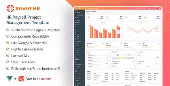 Smarthr – Vuejs + Laravel Admin Template