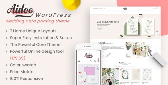 Aidoo – Wedding Card WooCommerce Theme