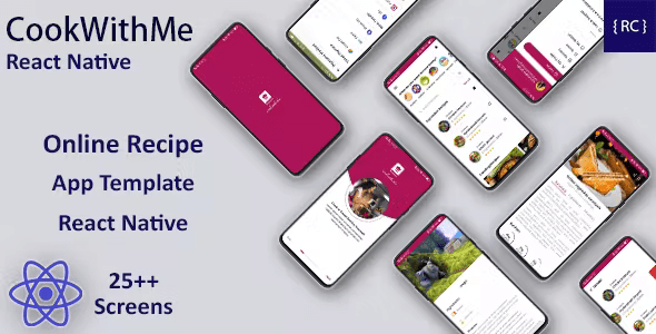 Online Recipes App| Recipe Learning App | Cooking App | React Native | CookWithMe