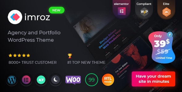 Imroz – Agency  Portfolio Theme