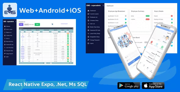Employee Attendance Tracker (admin panel + employee mobile app) – EMS 2.3