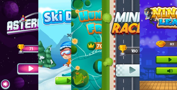 5 HTML5 Mini Games (Phaser 3)