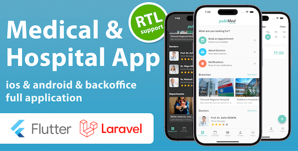 Flutter PublMed Hospital  Medical Mobile App with Admin Panel | Flutter  Laravel 9
