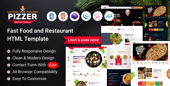 Pizzer – Fast Food  Restaurant HTML Template