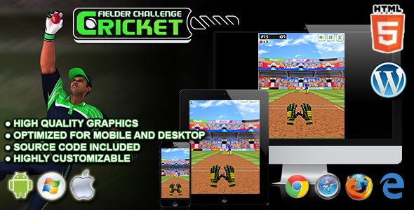 Cricket Fielder Challenge – HTML5 Sport Game