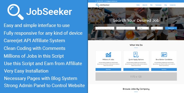 JobSeeker – Responsive Job Search PHP Script