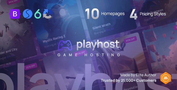 Game Hosting Server Website Template – Playhost