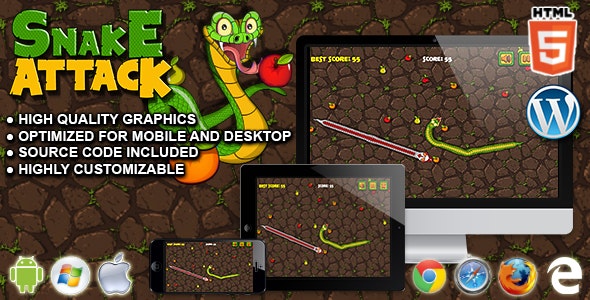 Snake Attack – HTML5 Survival Game