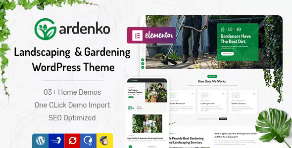 Gardenko – Gardening  Landscaping WordPress Theme 1.1