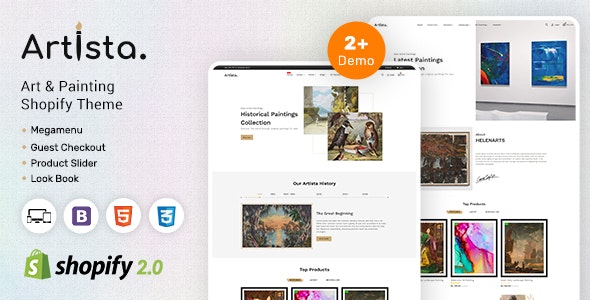 Artista – Artist & Painting Designers Agency Shopify 2.0