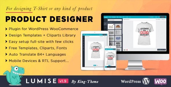 Product Designer for WooCommerce WordPress | Lumise 2.0.5