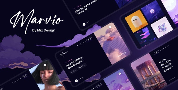 Marvio – Coming Soon  Portfolio Template