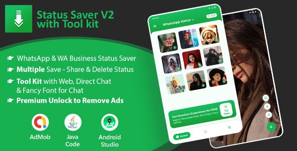 Status Saver V2 – With ToolKit  Remove ads features