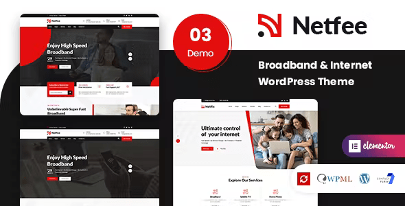 Netfee – Broadband  Internet WordPress Theme