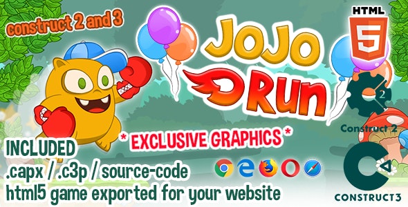 JoJo Run HTML5 Game – Construct 2  3 Source-code