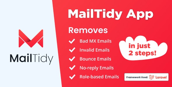 MailTidy – Email List Cleaner SAAS Application 2.4