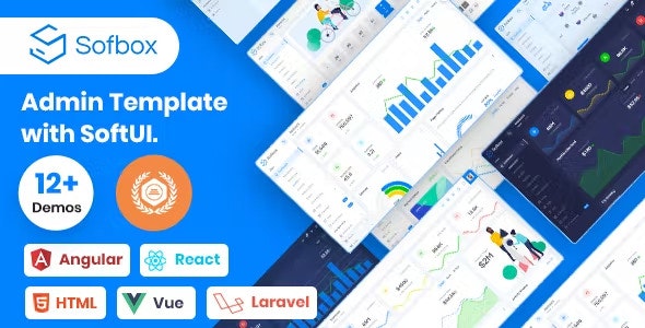 Sofbox Admin – Vuejs, Laravel, Angular 9, React, HTML Admin Theme
