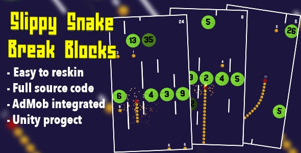 Slippy Snake Break Blocks – Hyper Casual Game