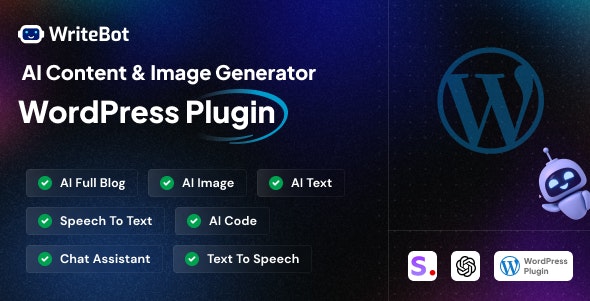 WriteBot – AL Content Generator WordPress Plugin