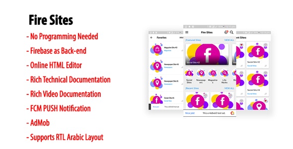 Fire Sites – Native Android Multi-category & Multi-site WebView App with Firebase Back-end