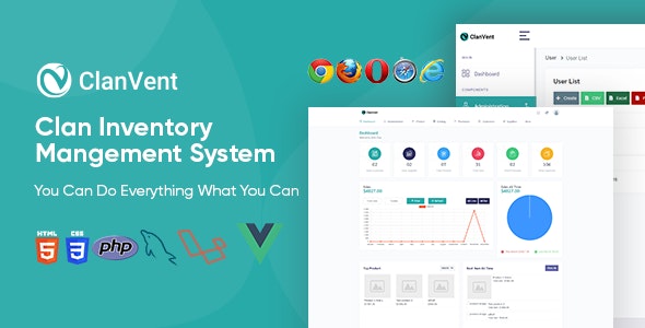 ClanVent – Inventory Management System with barcode | POS | Accounts Management System