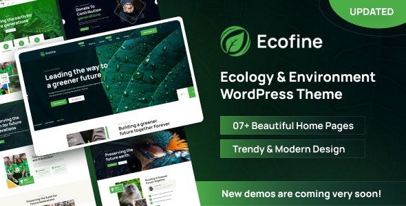 Ecofine – Ecology  Environment WordPress Theme