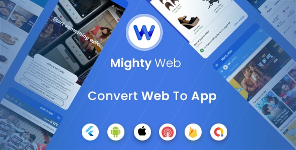 MightyWeb Flutter Webview – Convert Your Website To An App + Admin Panel